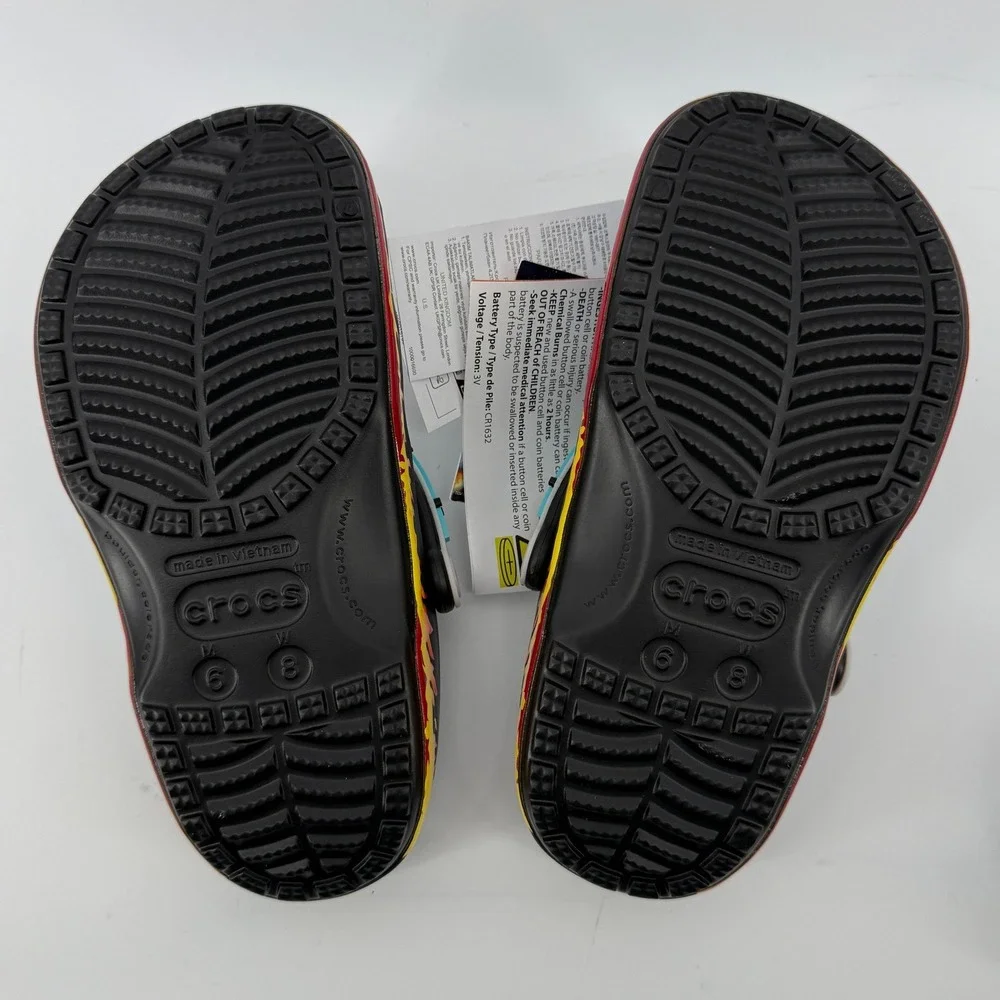 Crocs Back to The Future Classic Clogs Men 6/Women 8 Jibbitz Light Up 211503-90H
